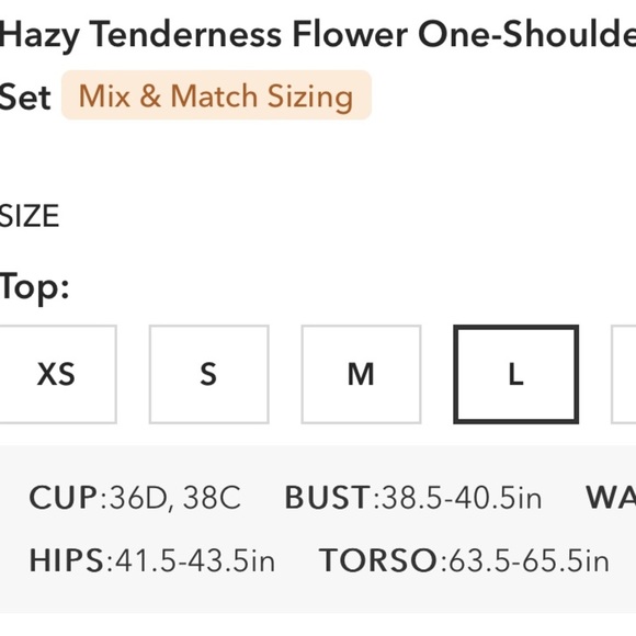 Hazy Tenderness Flower One Shoulder Bikini Top - Picture 5 of 8